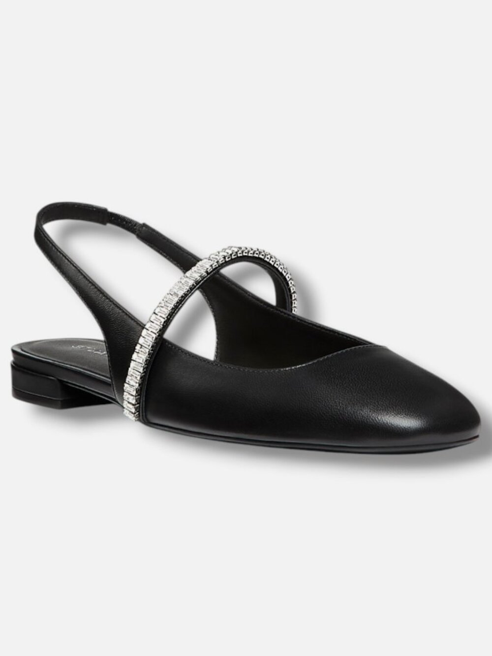 Stuart Weitzman Women's Black Stefanie Slingback Flats Size 7B